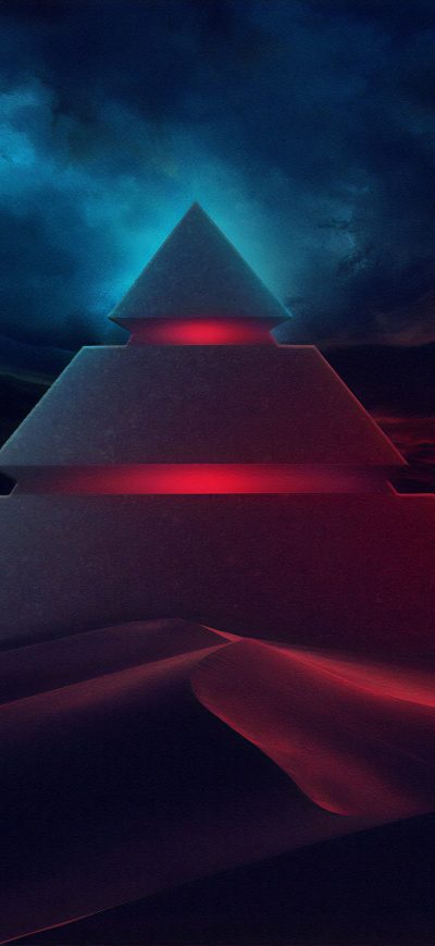 Fond d'écran iPhone Pyramid Digital Art 4k