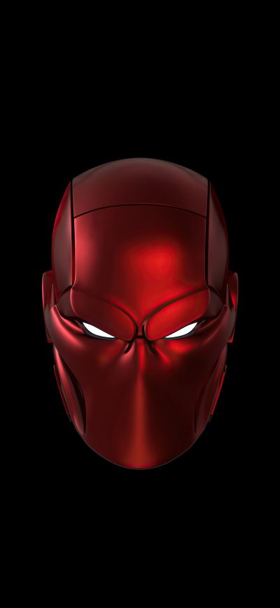 Fond d'écran iPhone Red Hood Mask Minimal 5k