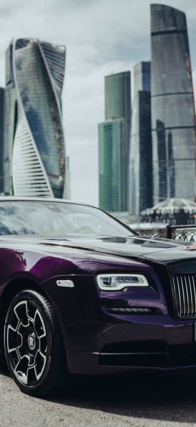 Fond d'écran iPhone Rolls Royce Wraith Black And Bright 8k