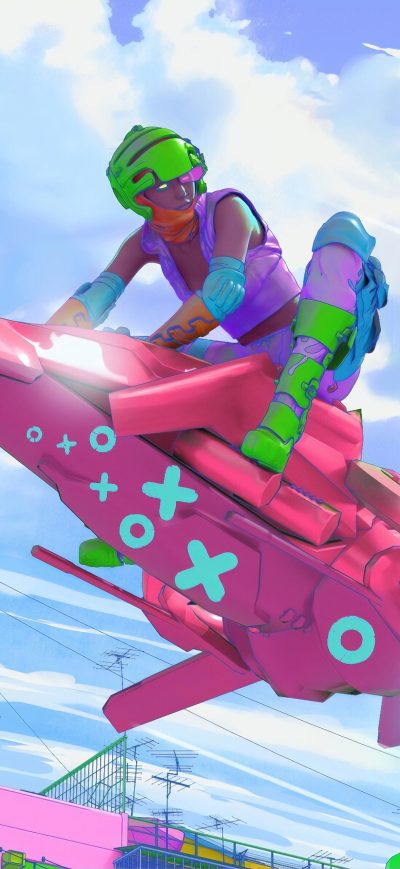 Fond d'écran iPhone Colorful Scifi Rider 4k