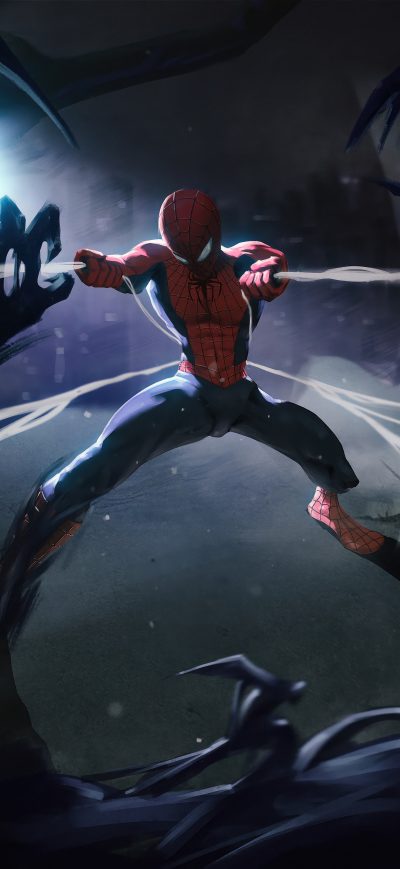 Fond d'écran iPhone Super Spider Man Vs Venom 5k