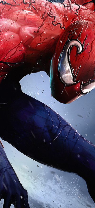 Fond d'écran iPhone Spiderman Toxin Dark Hearts 4k