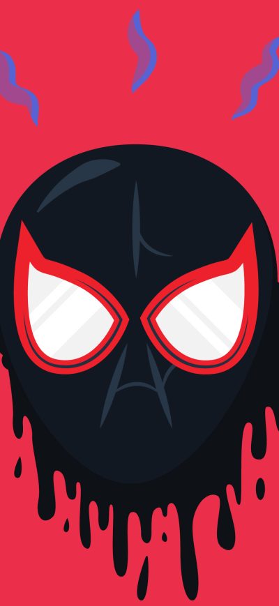 Fond d'écran iPhone Miles Morales Mask 4k