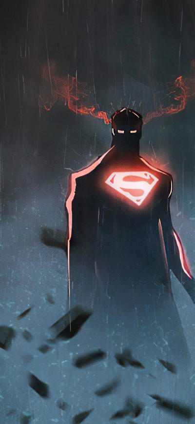 Fond d'écran iPhone Superman 4k Minimalism