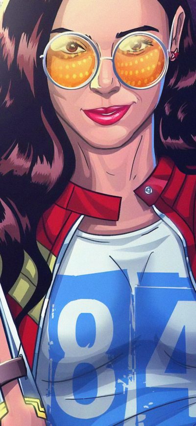 Fond d'écran iPhone Wonder Woman 1984 Modern Art
