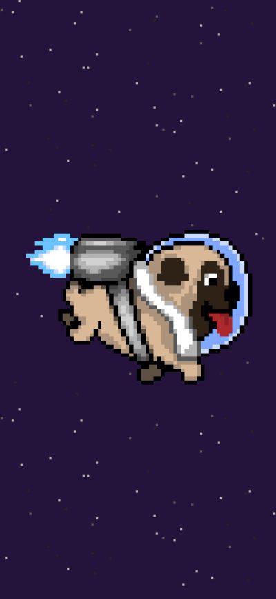 Fond d'écran iPhone Pug Dog Minimalism