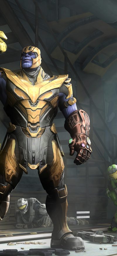 Fond d'écran iPhone Marvel Thanos And Halo Spartan