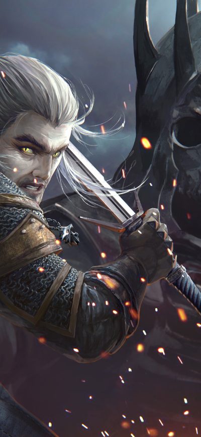 Fond d'écran iPhone The Witcher 3 Wild Hunt Gerald Artwork