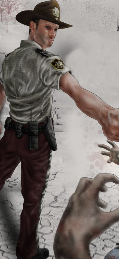 Fond d'écran iPhone The Walking Dead 10k Artwork