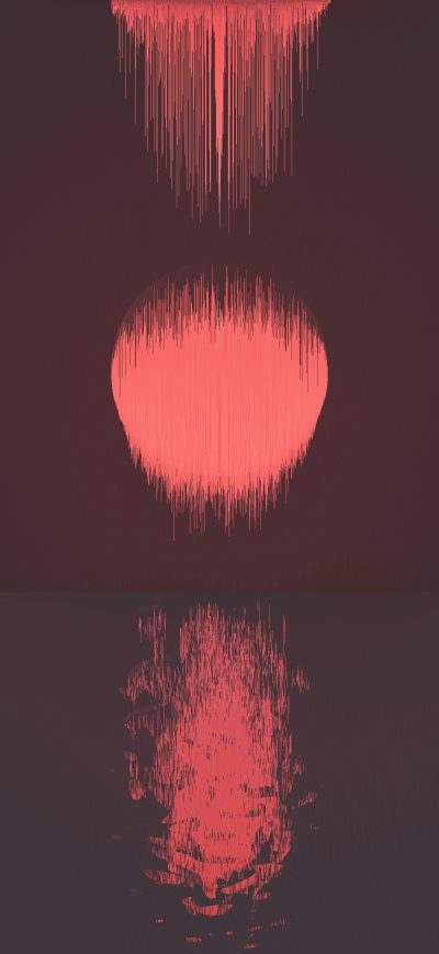 Fond d'écran iPhone Moon Mountains Reflection Pixel Art 4k