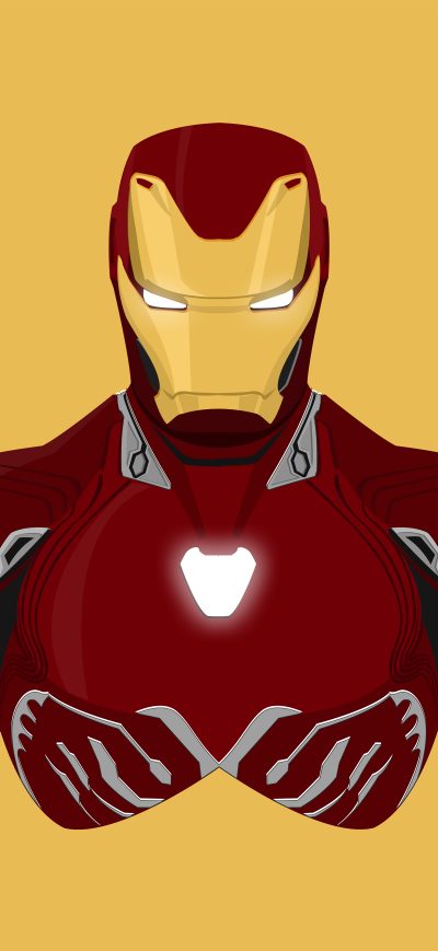 Fond d'écran iPhone Iron Man Avengers Infinity War 2018 Minimalism 8k