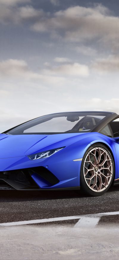 Fond d'écran iPhone Blue Lamborghini Roadster 4k