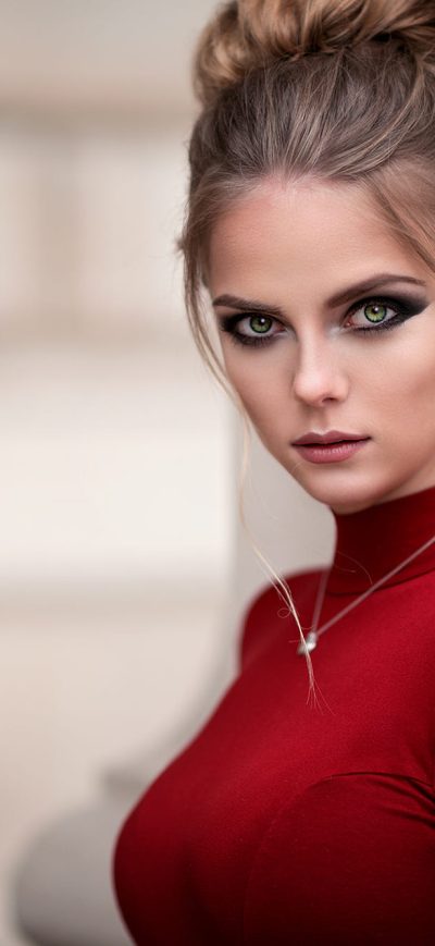 Fond d'écran iPhone Red Dress Women Depth Of Field