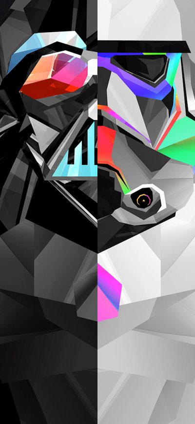 Fond d'écran iPhone Stormtrooper And Darth Vader 4k Artwork