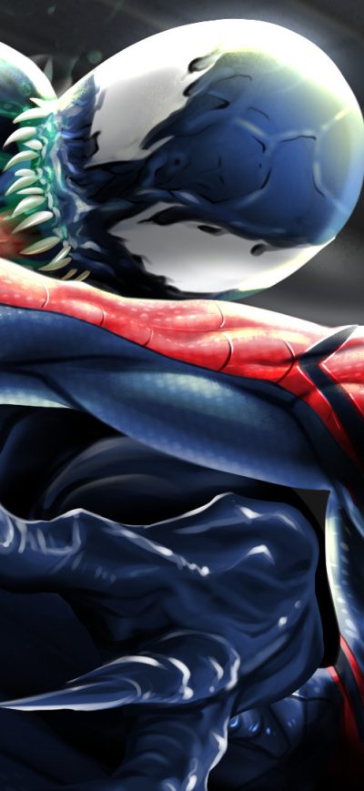 Fond d'écran iPhone Spiderman And Venom Art
