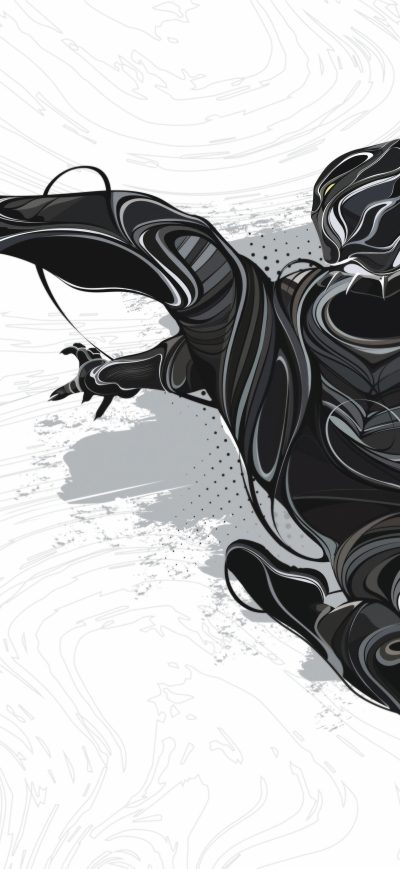 Fond d'écran iPhone 4k Black Panther Art