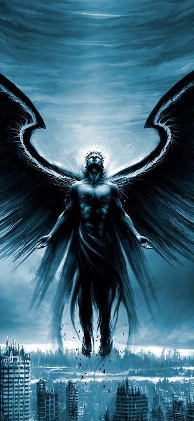 Fond d'écran Dark Angels Guru 4k sur iPhone