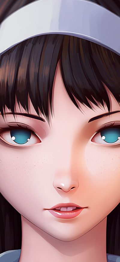 Fond d'écran Anime Girl Aqua Eyes 4k sur iPhone