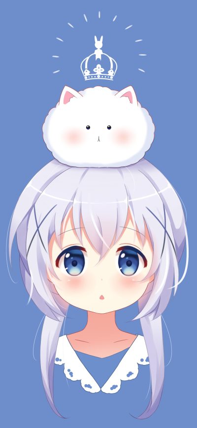 Fond d'écran Kafuu Chino Anime Girl 4k sur iPhone
