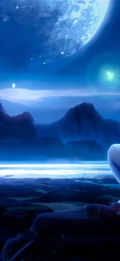 Fond d'écran iPhone Inside Moonlight Anime Girl 4k