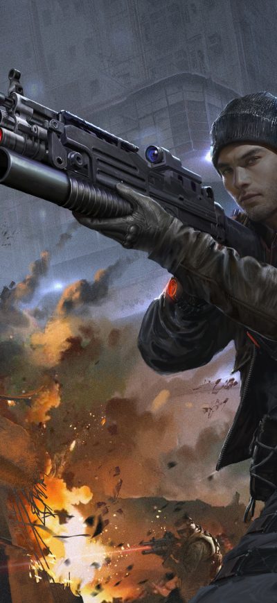 Fond d'écran Shooter Guy 2020 4k sur iPhone