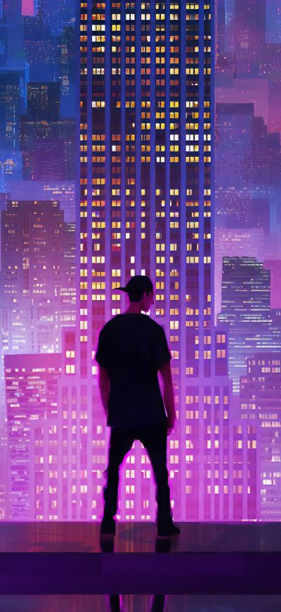Fond d'écran iPhone Watching The City Digital Art 4k