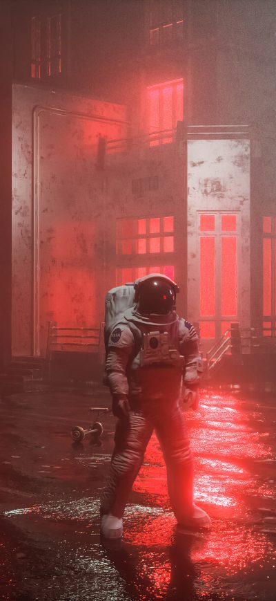Fond d'écran After Destruction Astronaut 4k sur iPhone
