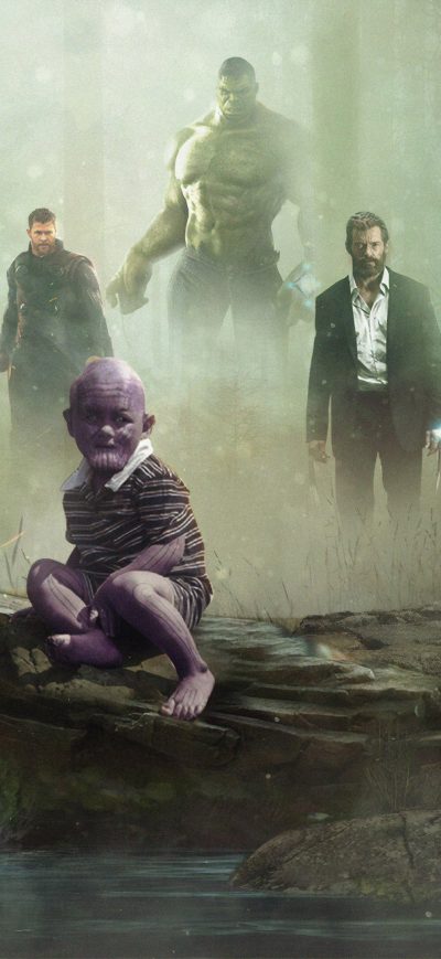 Fond d'écran iPhone Avengers Vs Kid Thanos