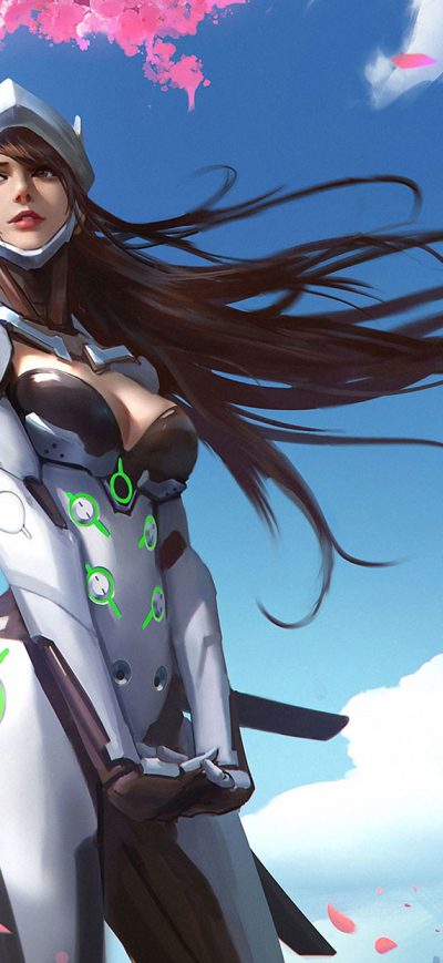 Fond d'écran iPhone Genji Overwatch Girl