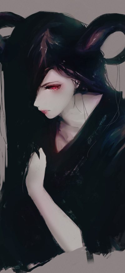 Fond d'écran Anime Girl With Horn sur iPhone