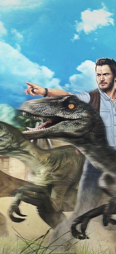 Fond d'écran iPhone Chris Pratt Raptors Squad Artwork