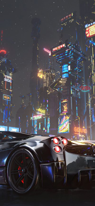 Fond d'écran iPhone Cyberpunk Sa City