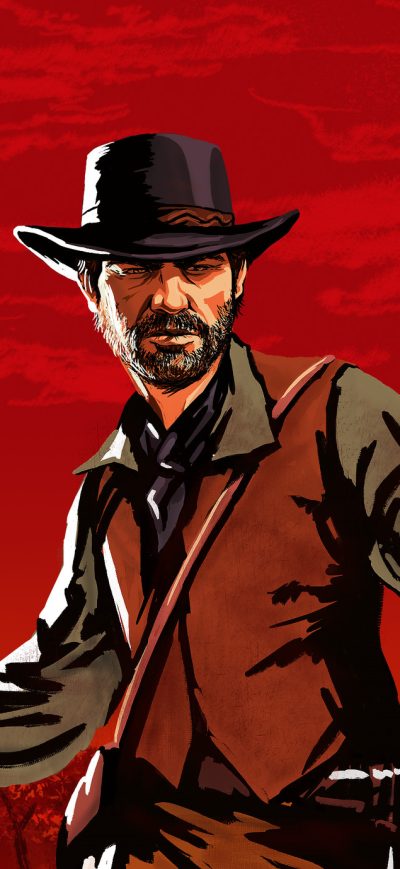 Fond d'écran iPhone Arthur Morgan Fan Art RDR2