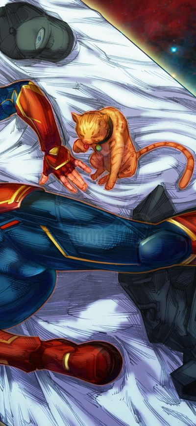 Fond d'écran iPhone Captain Marvel Fanart