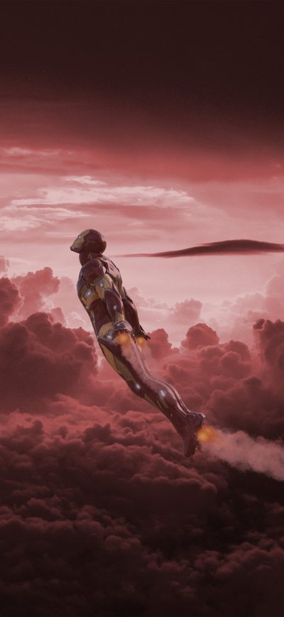 Fond d'écran iPhone Iron Man Flying On Titan