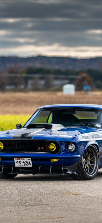 Fond d'écran iPhone Ford Mustang Muscle Car 8k