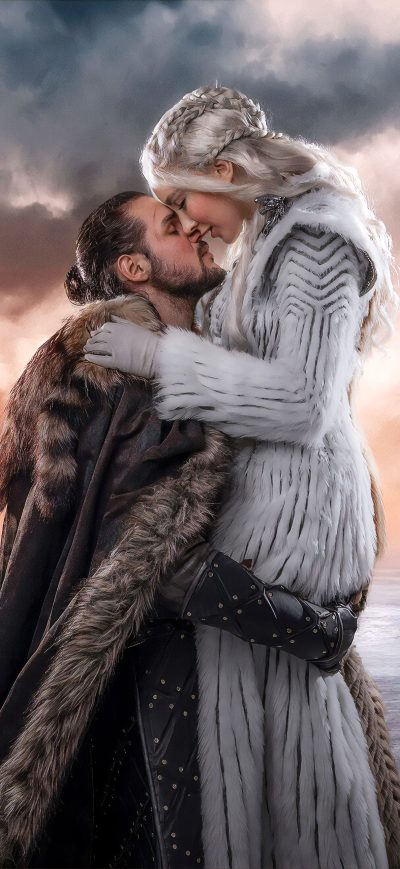 Fond d'écran iPhone Jon Snow And Khalessi Love Cosplay 4k