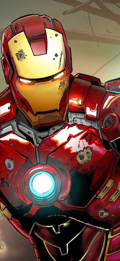 Fond d'écran iPhone Iron Man Comicart 4k