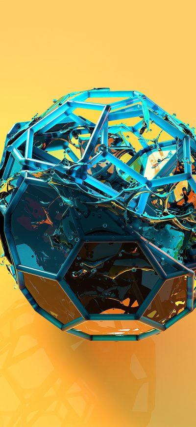 Fond d'écran iPhone Blue Cube Scifi Abstract 4k
