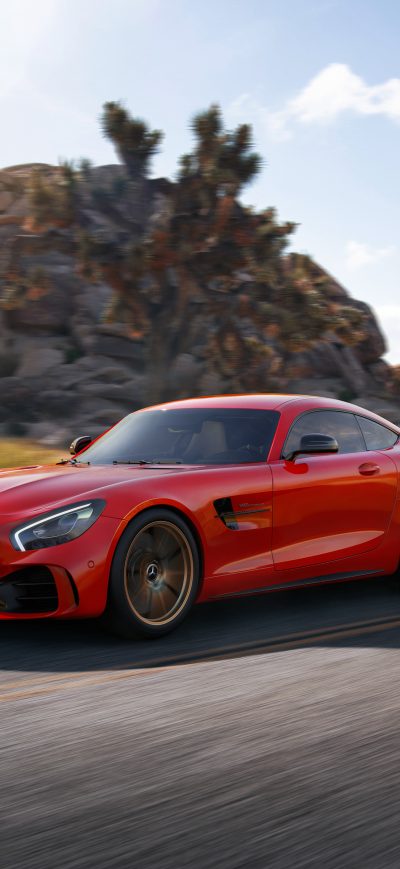 Fond d'écran iPhone Red Mercedes Benz Amg Gt R 4k