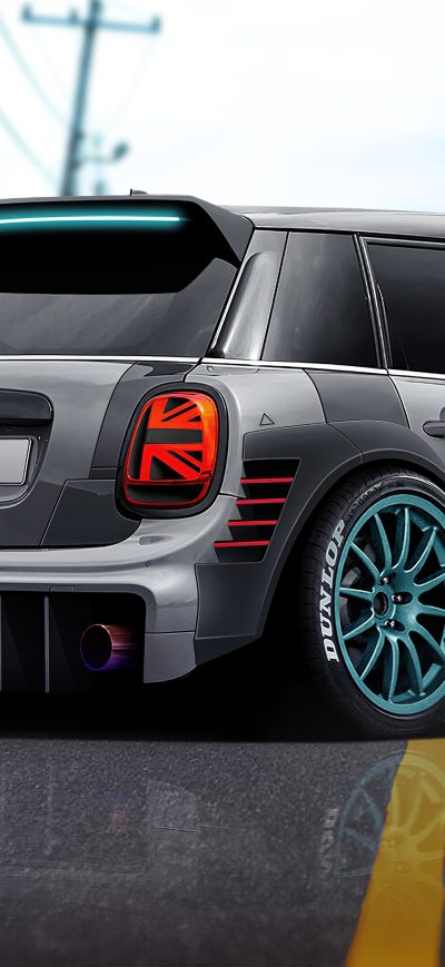 Fond d'écran iPhone Mini Cooper Digital Art 4k