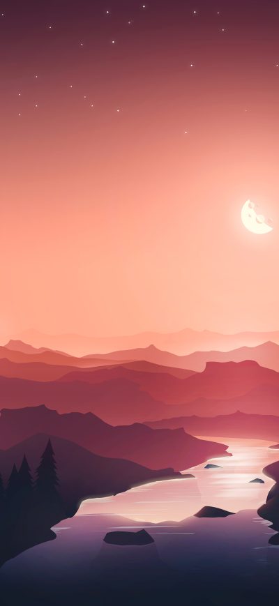 Fond d'écran Tranquility Minimal 4k sur iPhone