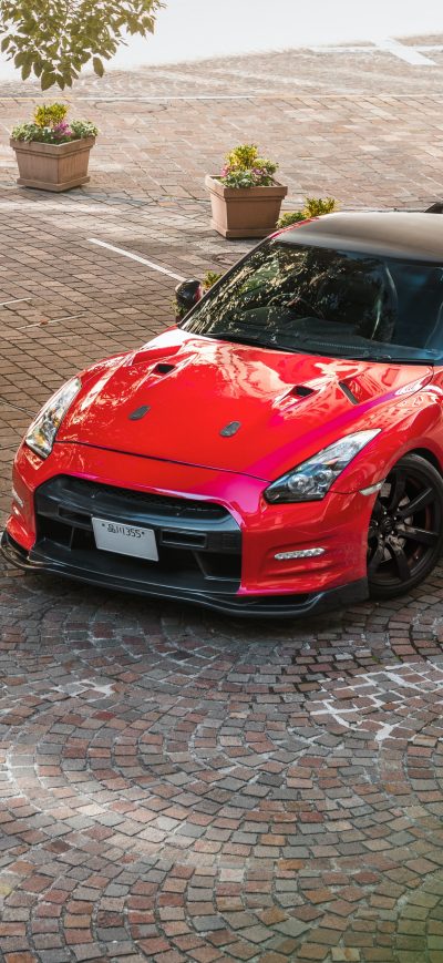 Fond d'écran iPhone Red Nissan Gtr 5k