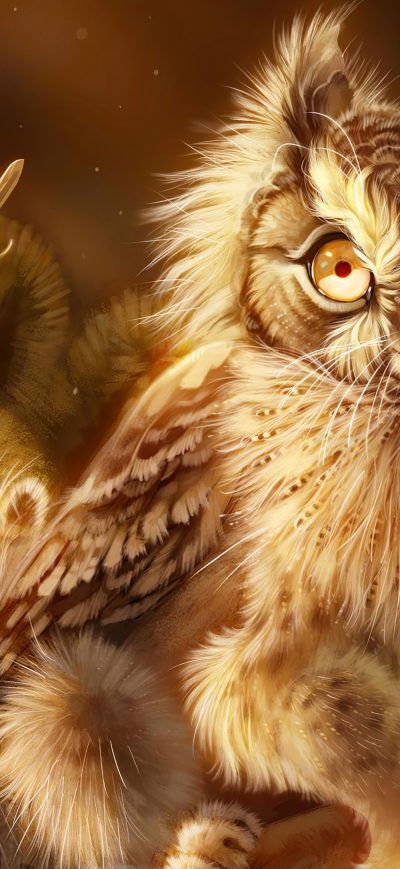 Fond d'écran iPhone Screech Owl 4k