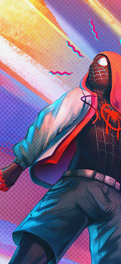 Fond d'écran iPhone Spiderman Spiderverse 4k