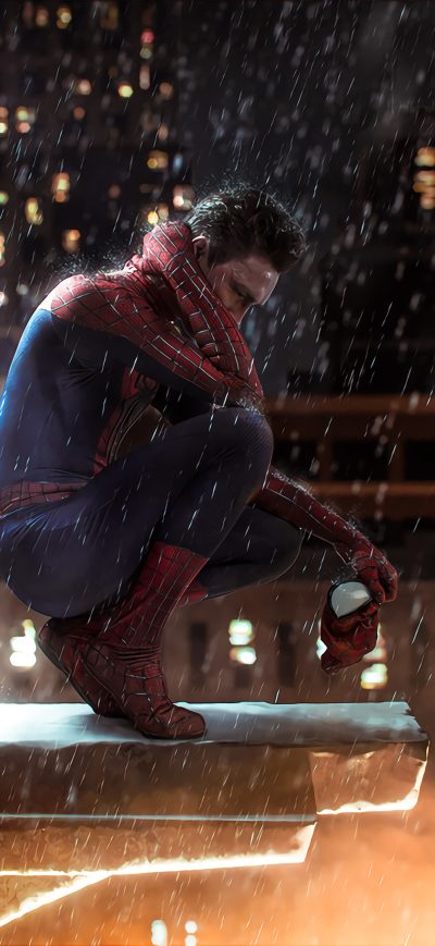 Fond d'écran iPhone Spiderman Sitting Mask Off 5k