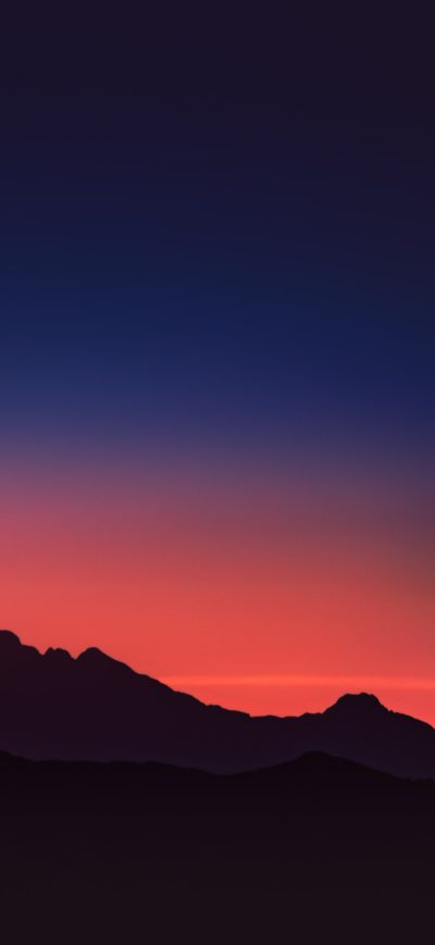 Fond d'écran iPhone Blue To Red Silhouette 5k