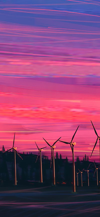 Fond d'écran iPhone Windmill Journey 4k