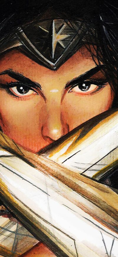 Fond d'écran iPhone Sketch Artwork Wonder Woman