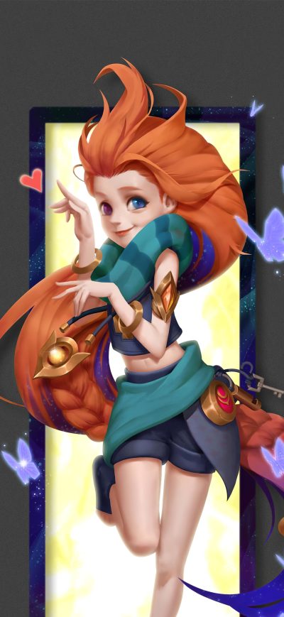 Fond d'écran iPhone Zoe League Of Legends Minimal Art 4k